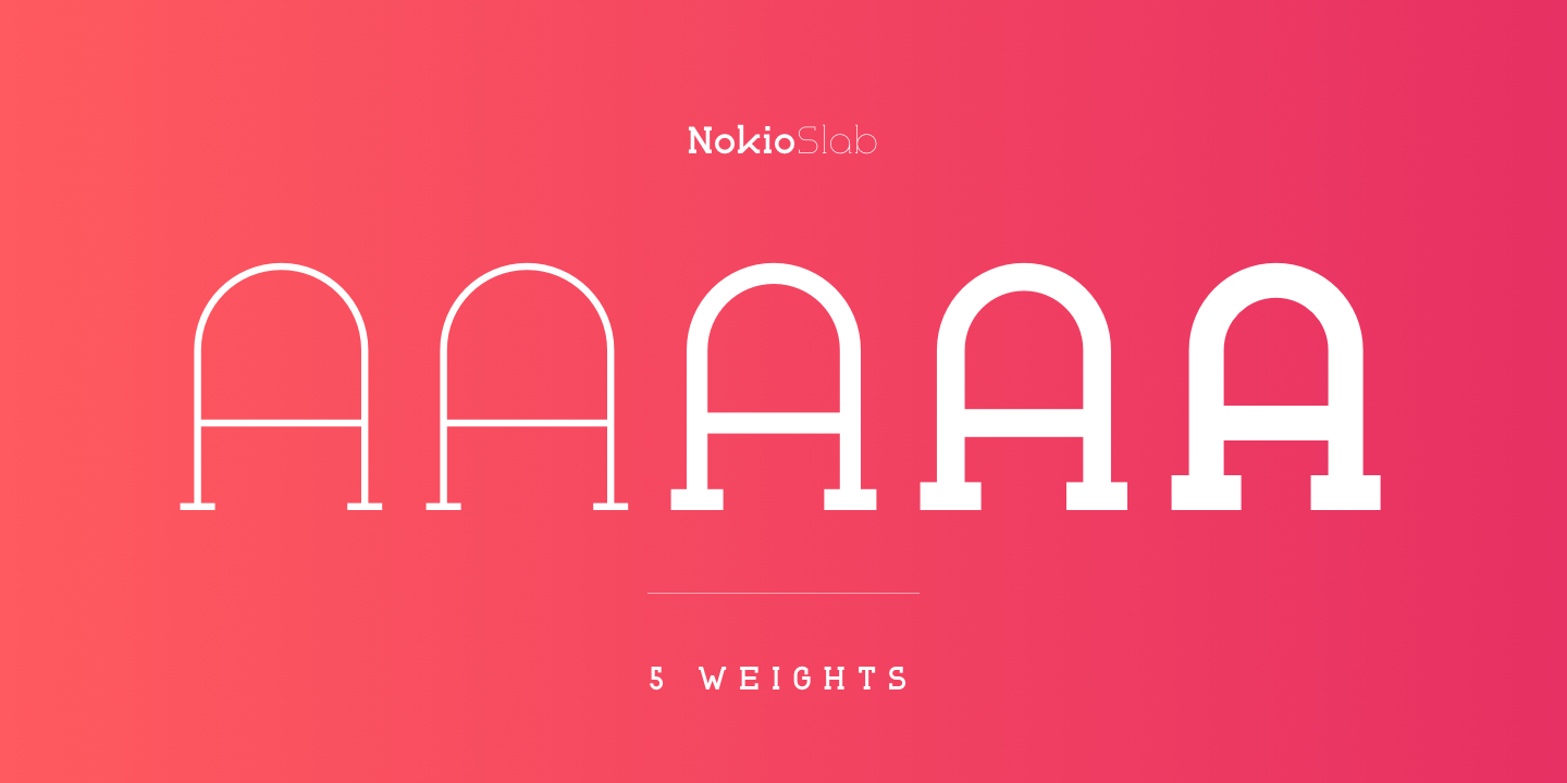 Ejemplo de fuente Nokio Slab Alt Extra Light Italic